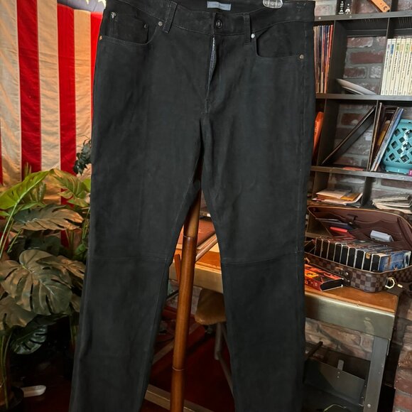 $2198 JOHN VARVATOS "Eton" Lamb Stretch Leather Pants (sz34) - Picture 10 of 14